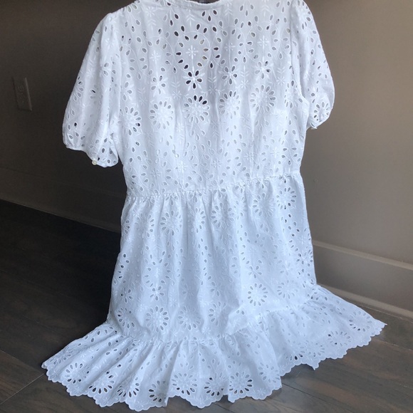 J. Crew white cotton eyelet dress. Size 6. - Picture 7 of 16
